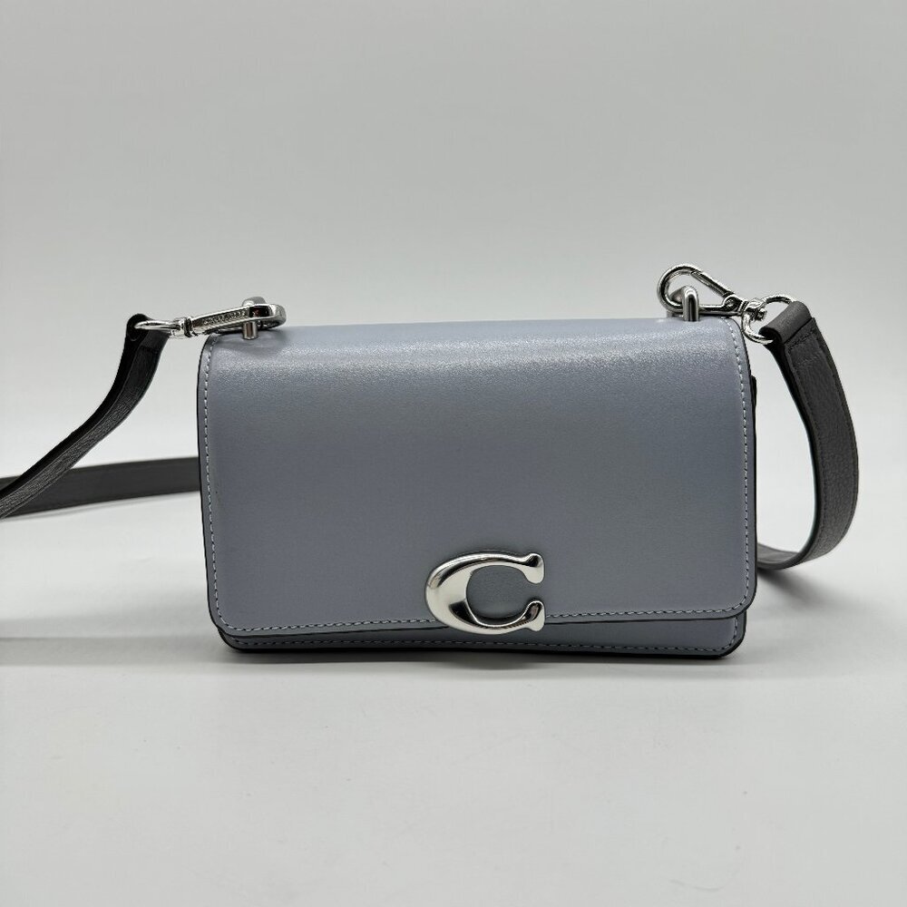 COACH Bandit Luxe full grain leather crossbody bag- Blue